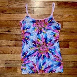 NWOT Hanky Panky camisole top.  Adjustable straps- medium. Lace-  Watercolor